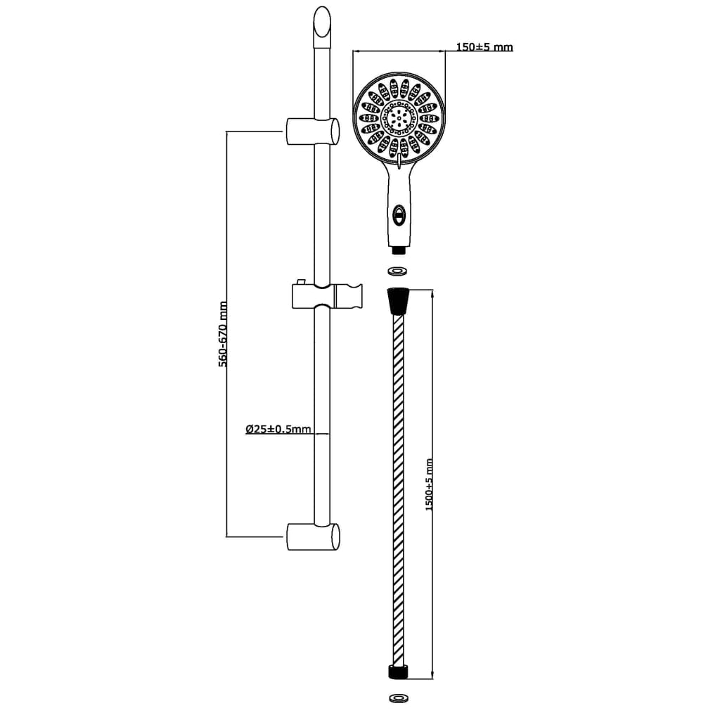 SCHÜTTE Tuš komplet FLORENZ krom