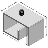 FMD Klubska mizica 2 v 1 59,1x35,8x37,8 cm peščeni hrast