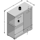 FMD Garderobna omarica z 2 vrati 80x34,9x89,9 cm barva hrasta