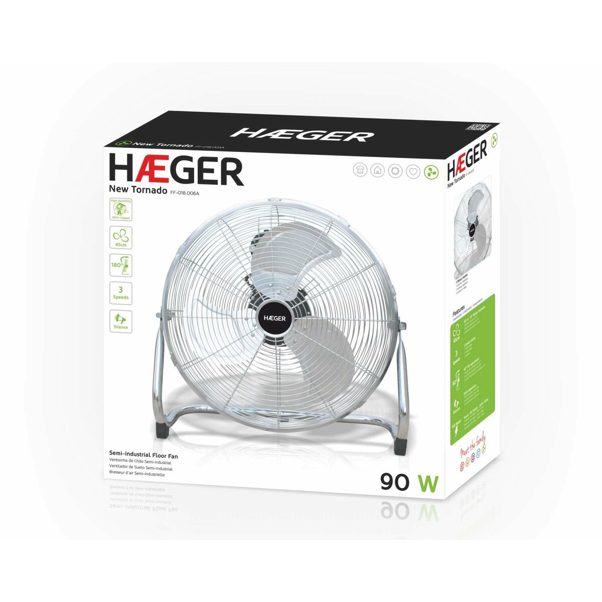 Talni ventilator Haeger FF-018.006A 100 W