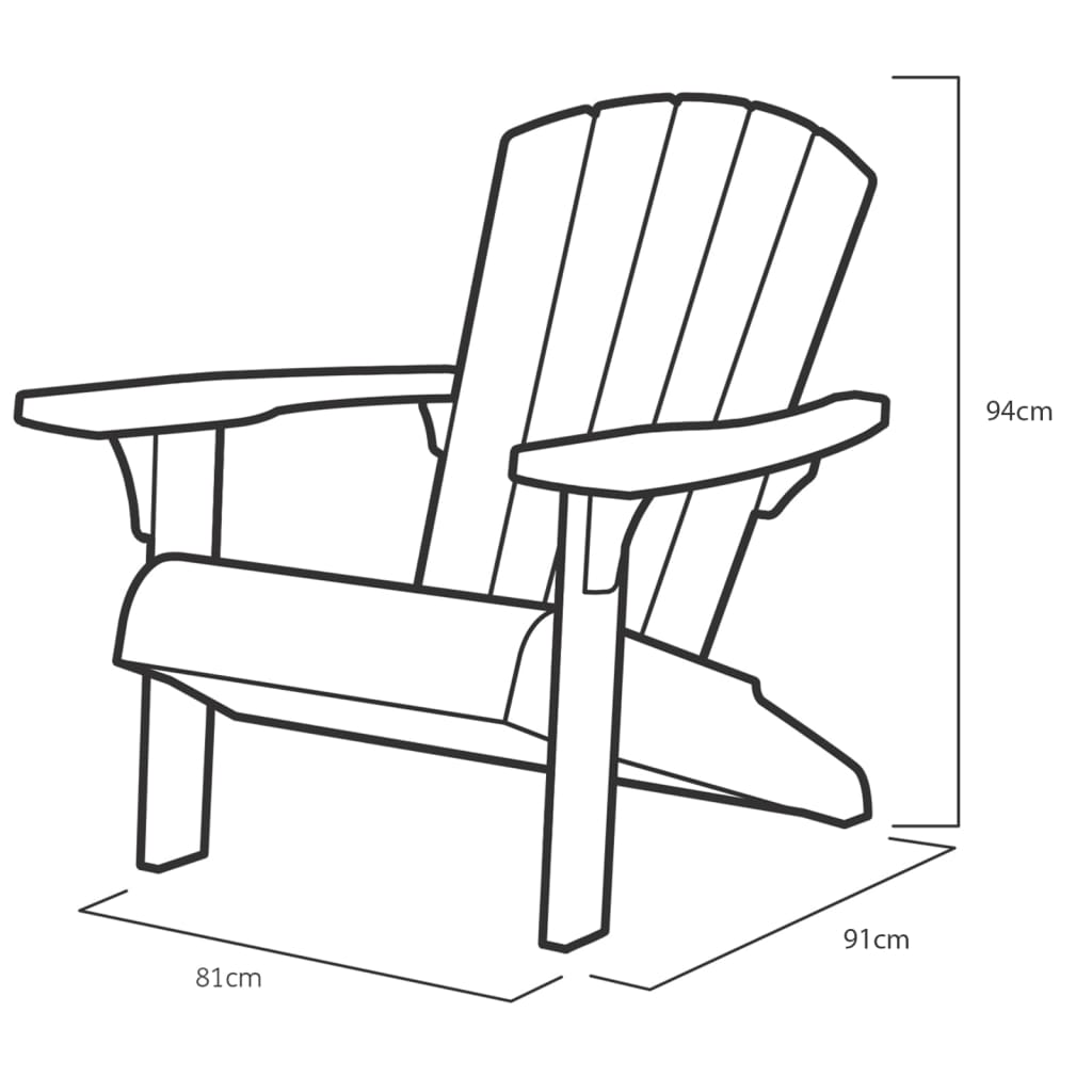 Keter Adirondack stol Troy sive barve