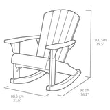 Keter Adirondack gugalni stol Troy grafitne barve