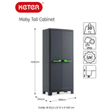 Keter Omara s policami Moby grafitno siva 182 cm