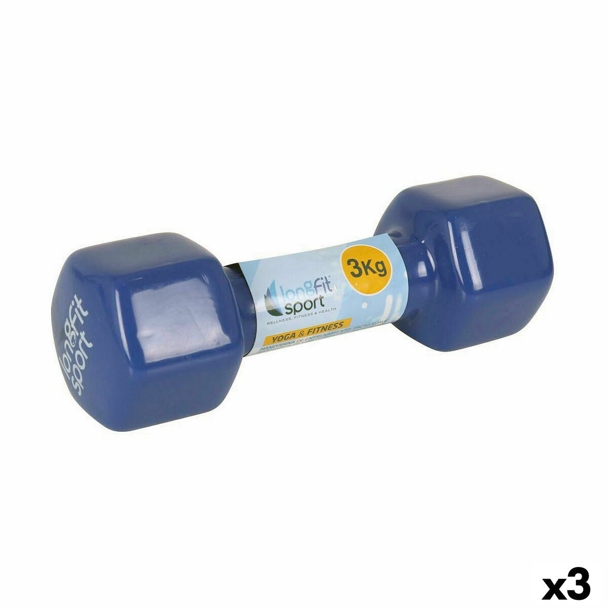 Ročne uteži LongFit Sport Longfit sport 3 Kg Modra 3 kosov