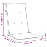 Blazine za vrtne stole 2 kosa sive 120x50x3 cm blago