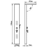 Panel za tuš aluminij mat bele barve