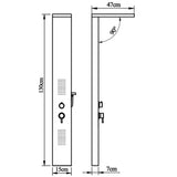 Panel za tuš aluminij mat črne barve