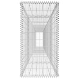 Gabionska stena s pokrovom pocinkano jeklo 600x50x100 cm