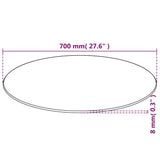 Površina za mizo iz kaljenega stekla okrogle oblike 700 mm