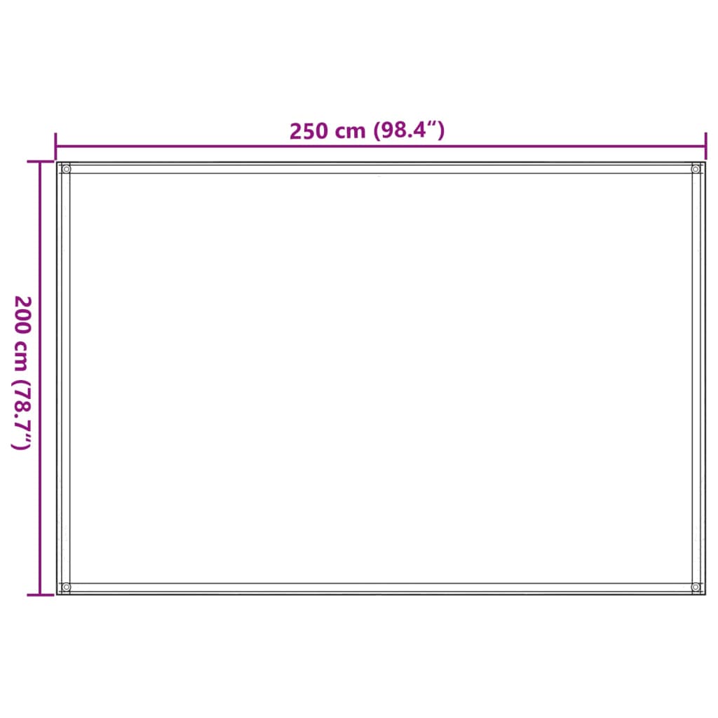 Preproga za šotor 250x200 cm antracitna