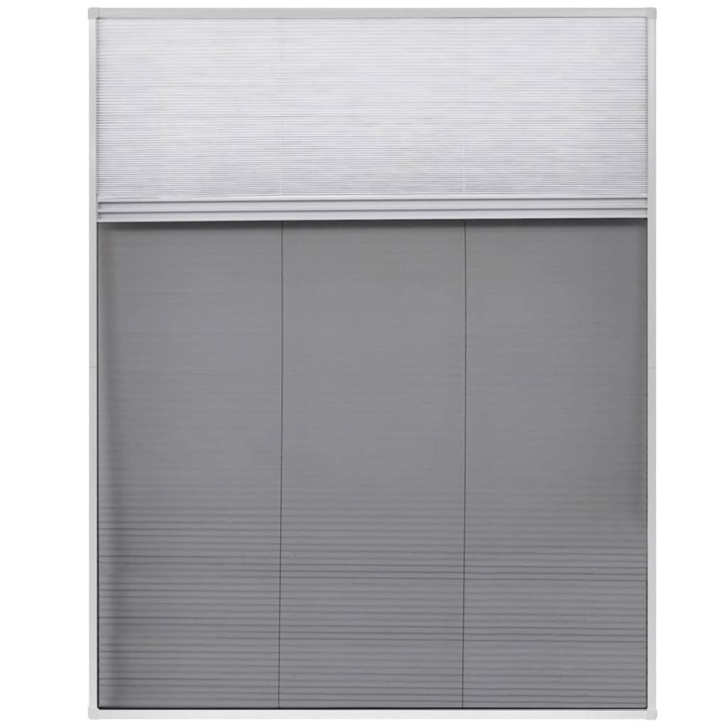 Plise komarnik za okna aluminij 80x100 cm s senčilom