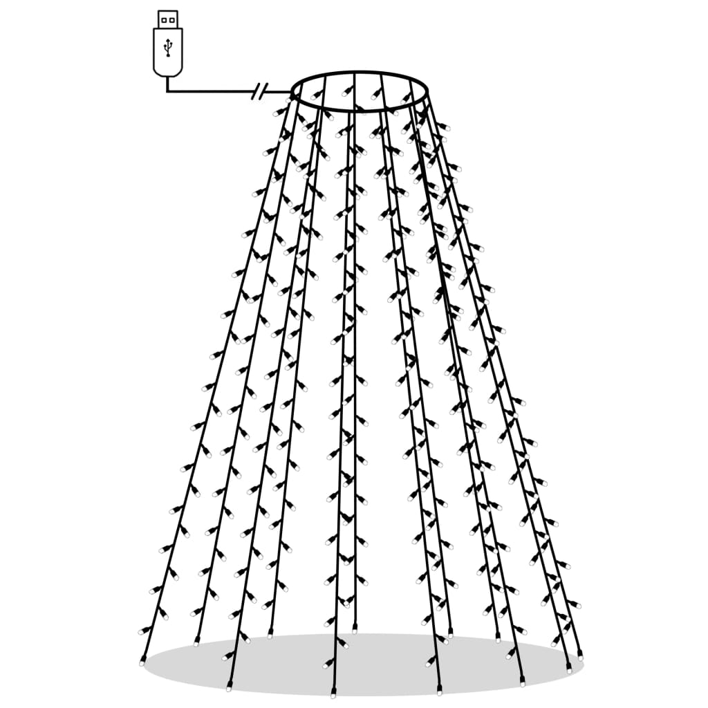 Lučke za novoletno jelko 180 LED lučk 180 cm