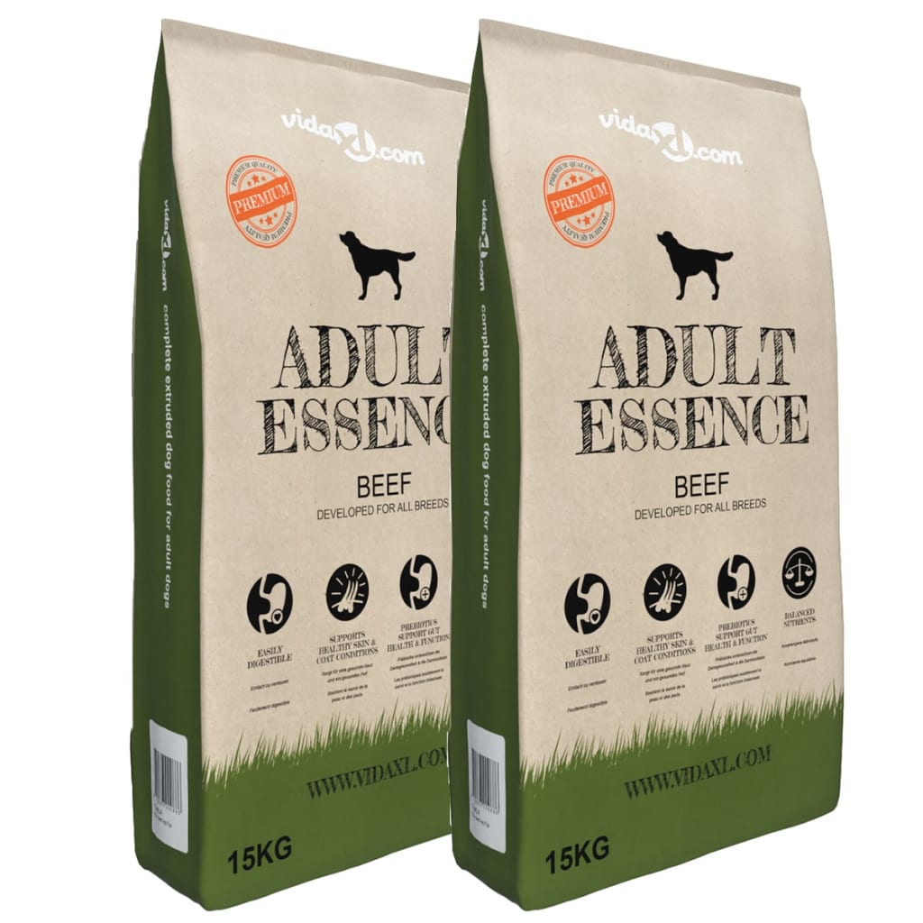 Premium suha pasja hrana Adult Essence Beef 2 kosa 30 kg