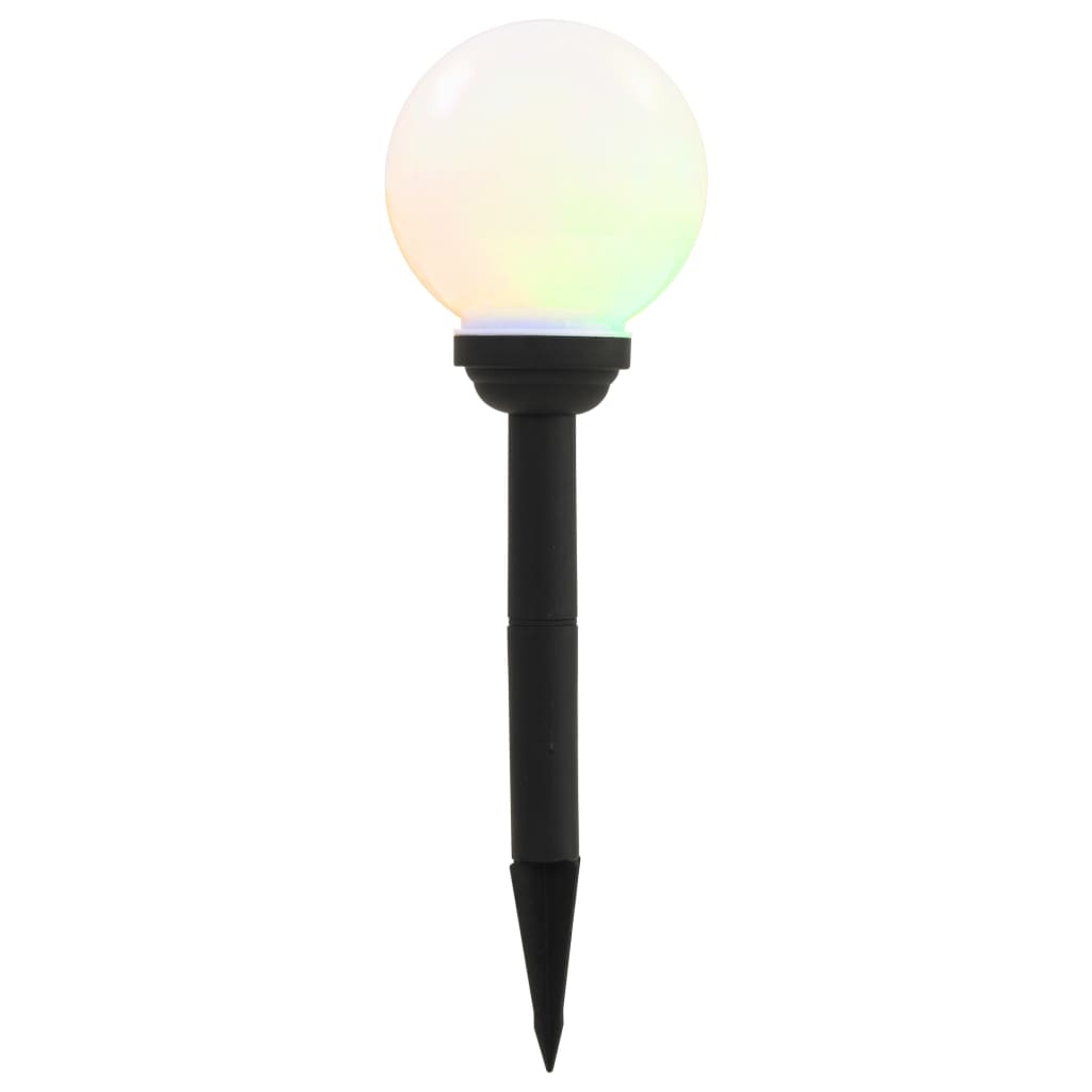 Zunanje solarne svetilke 4 kosi LED okrogle 15 cm RGB