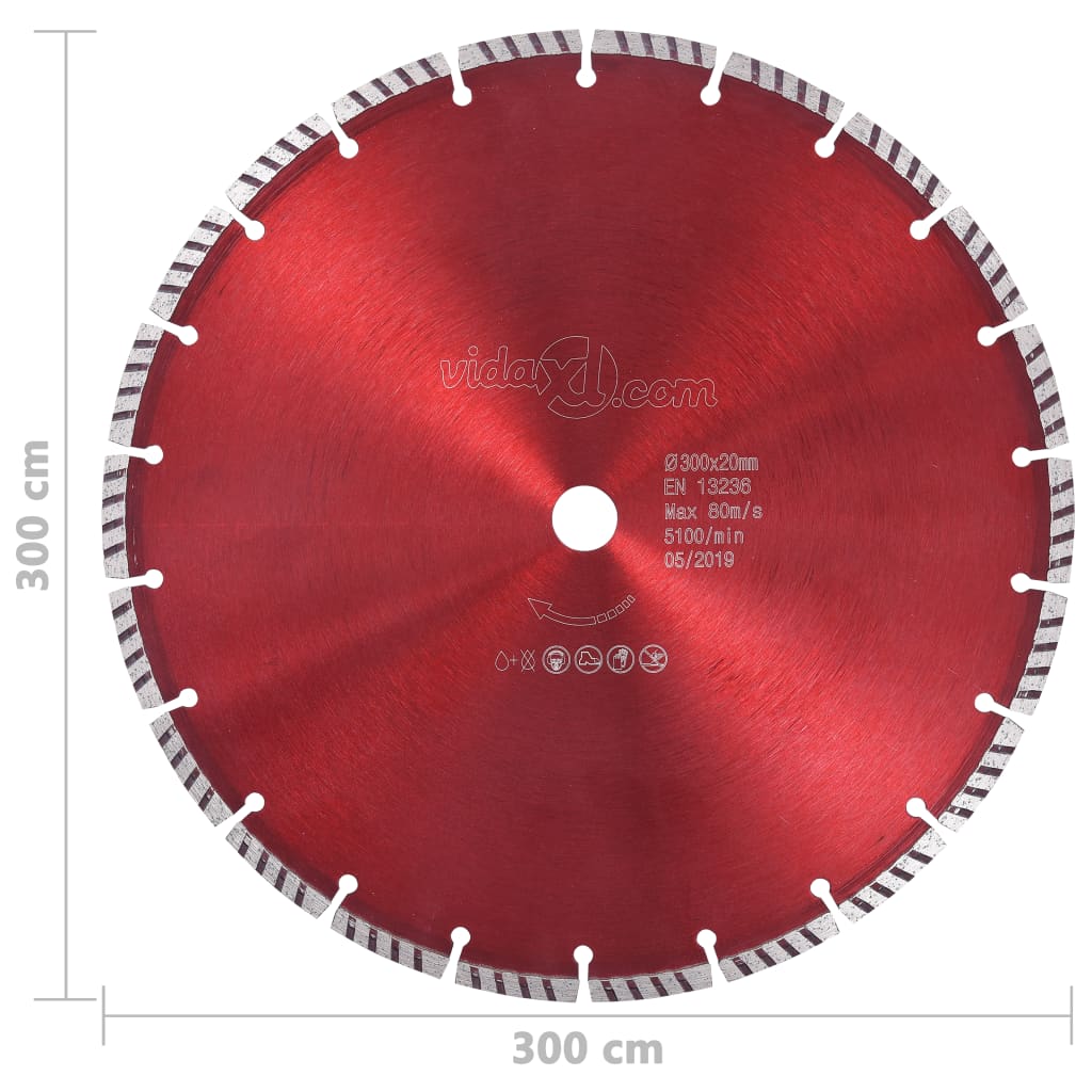 Diamantni rezalni disk s turbo jeklom 300 mm