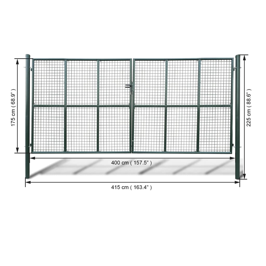 Mrežasta vrtna vrata 415 x 225 cm / 400 x 175 cm