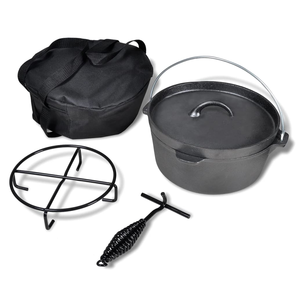 Litoželezni lonec Dutch Oven 4,2 L z dodatki