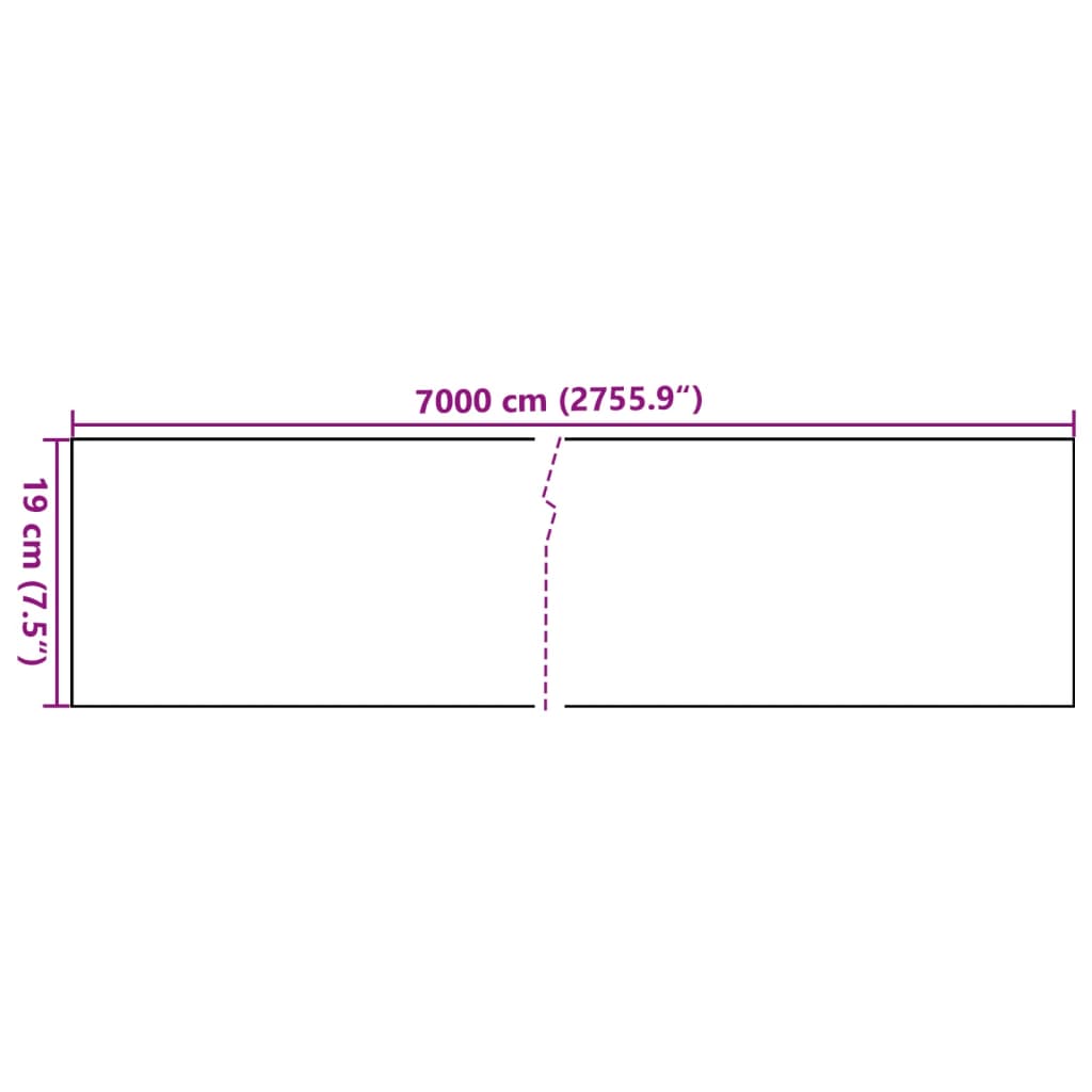 Vrtno platno PVC 70x0,19 m temno sivo