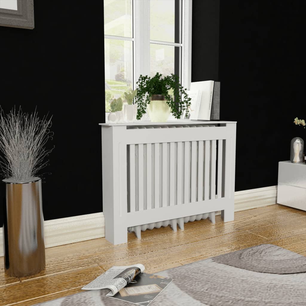 Dekorativen Pokrov/Omarica za Radiator 112 cm MDF Bele Barve