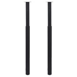 2 Teleskopski Nogi za Mizo Črne Barve 710 mm - 1100 mm