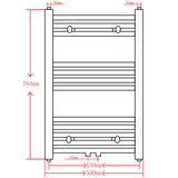 Kopalniški cevni radiator za centralno ogrevanje raven 500x764 mm