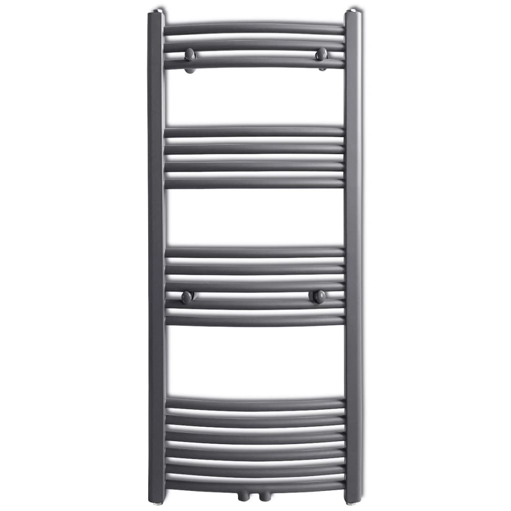 Kopalniški radiator z ukrivljenimi cevmi 500x1160 mm siv