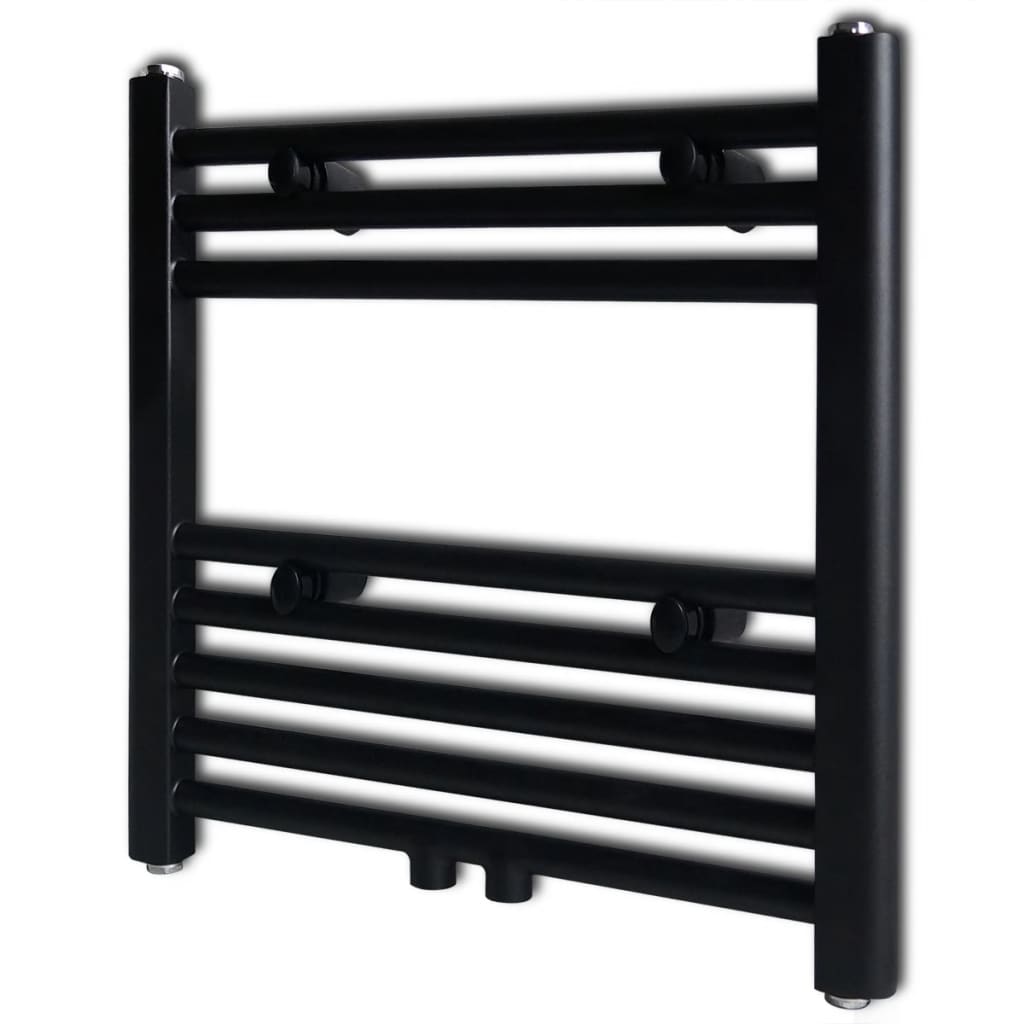 Kopalniški cevni radiator za centralno ogrevanje raven 480x480 mm črn