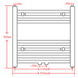 Kopalniški cevni radiator za centralno ogrevanje raven 480x480 mm črn