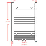 Kopalniški radiator z ukrivljenimi cevmi 500x764 mm črn