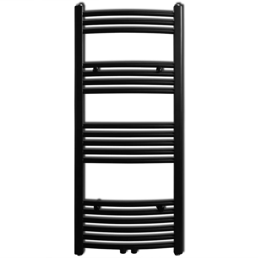 Kopalniški radiator z ukrivljenimi cevmi 500x1160 mm črn