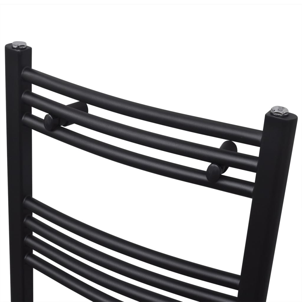 Kopalniški radiator z ukrivljenimi cevmi 500x1160 mm črn