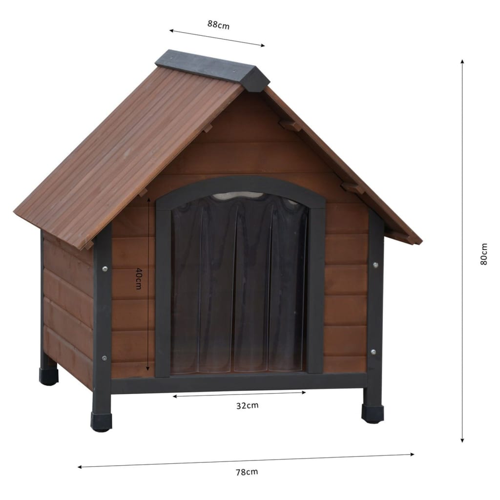 @Pet Pasja uta s plastičnimi loputami Rustique rjava 88x78x80 cm