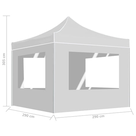 Profesionalni šotor za zabave aluminij 3x3 m bel