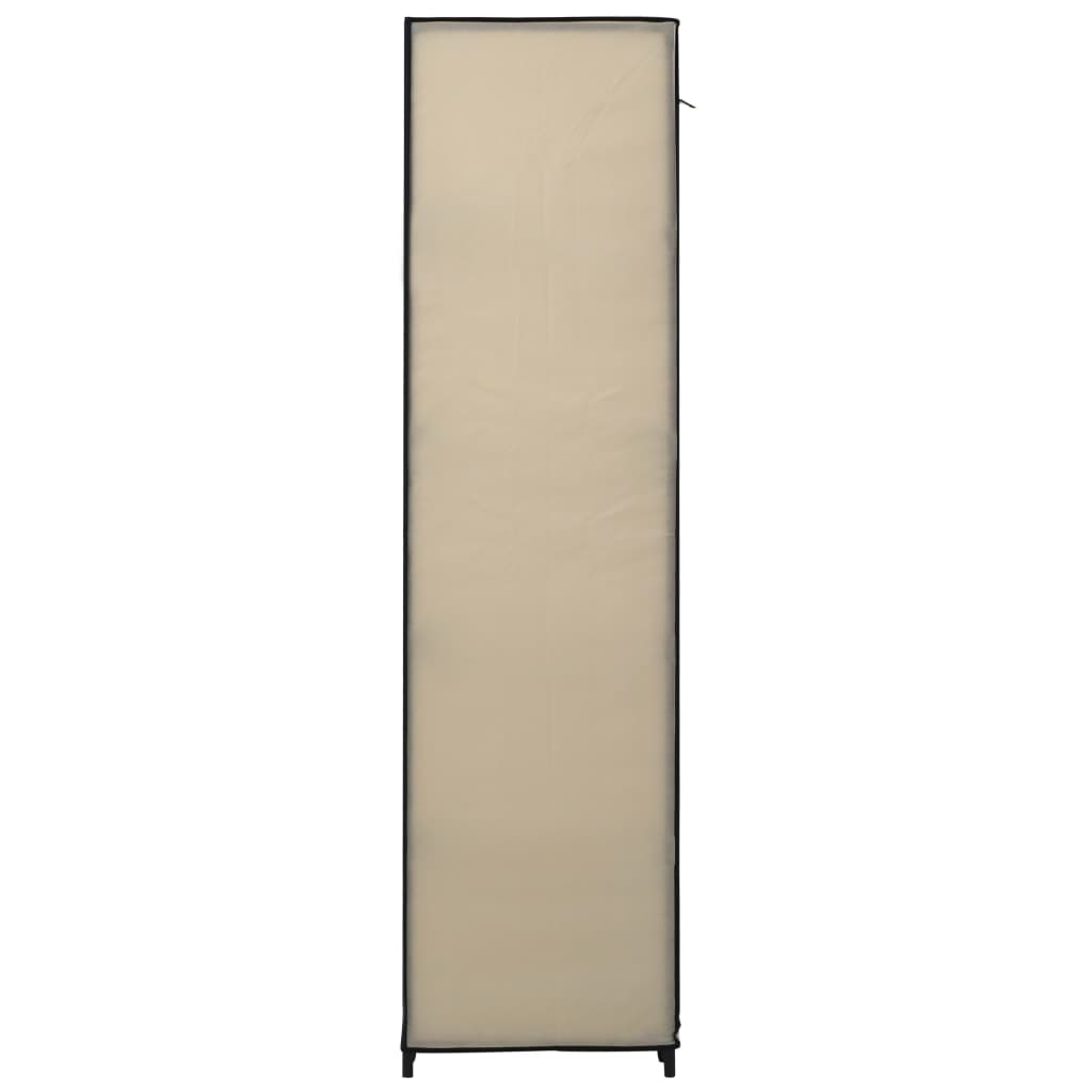 Garderobna omara s predelki in palicami krem 150x45x176cm blago