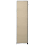 Garderobna omara s predelki in palicami krem 150x45x176cm blago