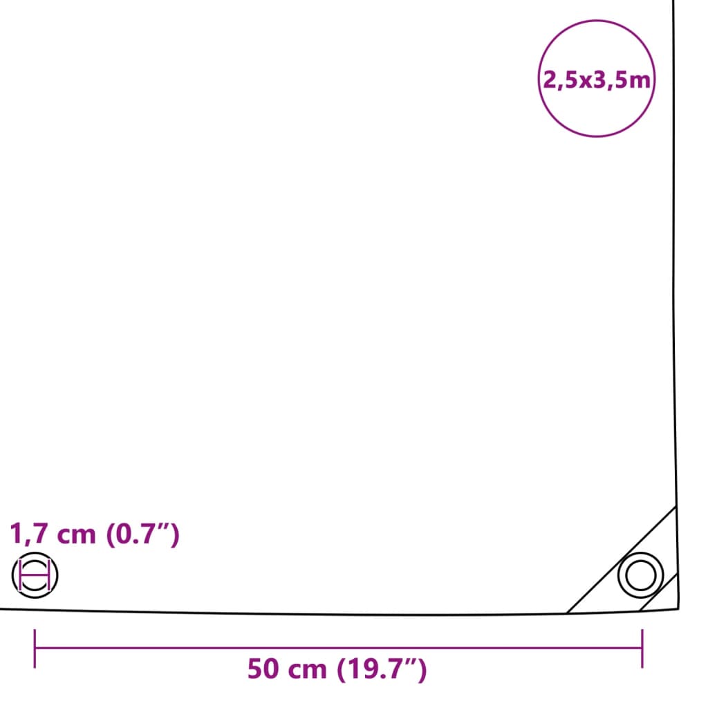 Ponjava 650 g/m² 2,5x3,5 m zelena