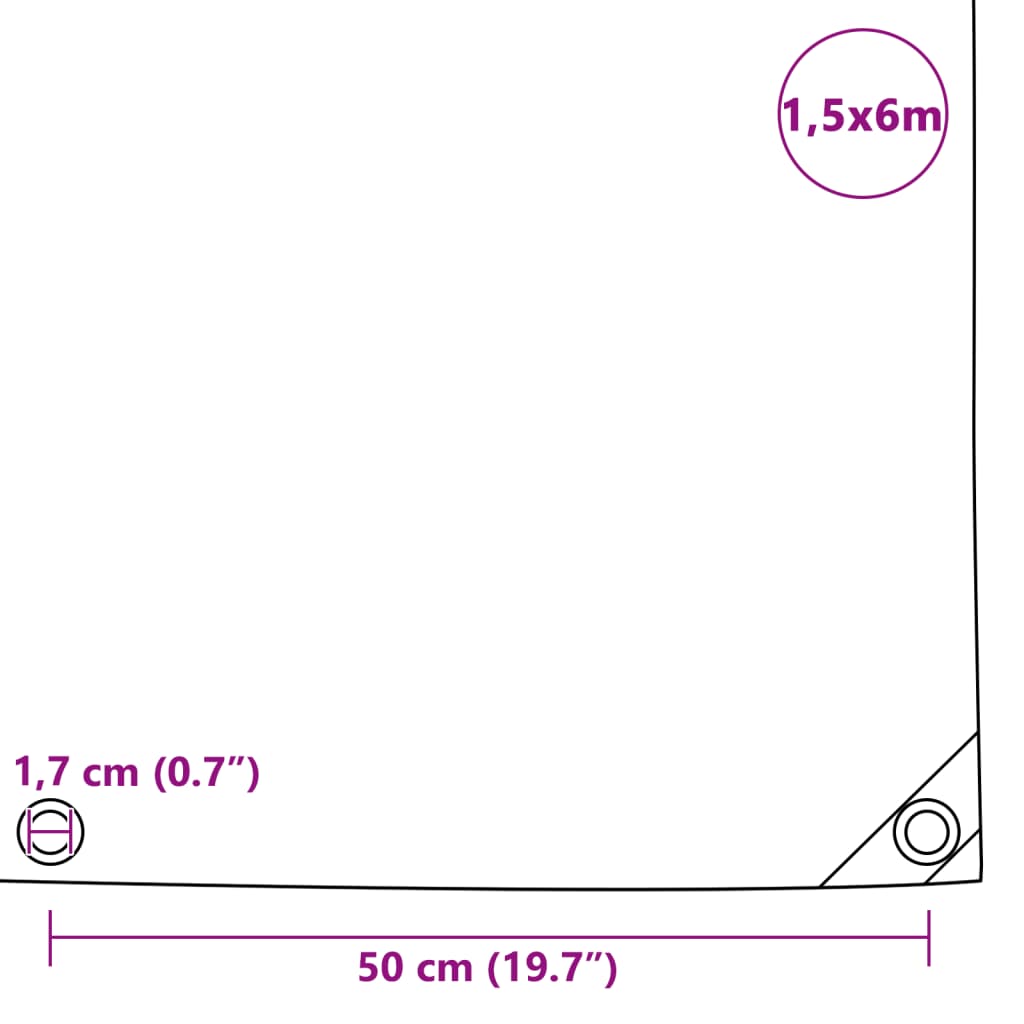 Ponjava 650 g/m² 1,5x6 m modra