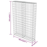 Gabionska stena s pokrovi iz pocinkanega jekla 100x20x150 cm