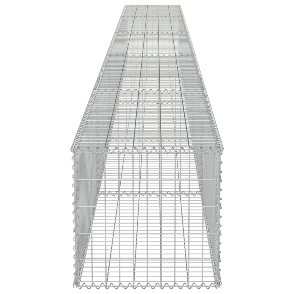 Gabionska stena s pokrovi iz pocinkanega jekla 600x50x50 cm