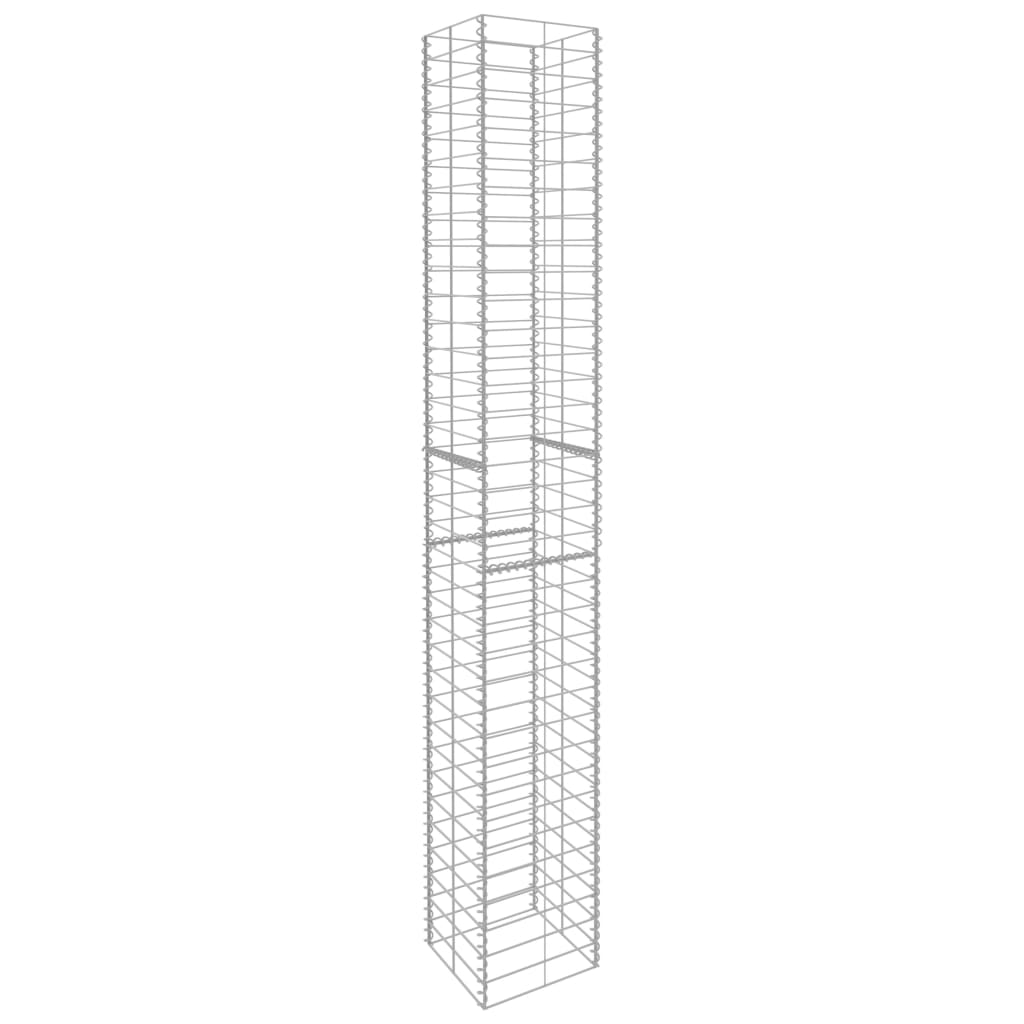 Gabionske košare 3 kosi pocinkano jeklo 25x25x197 cm