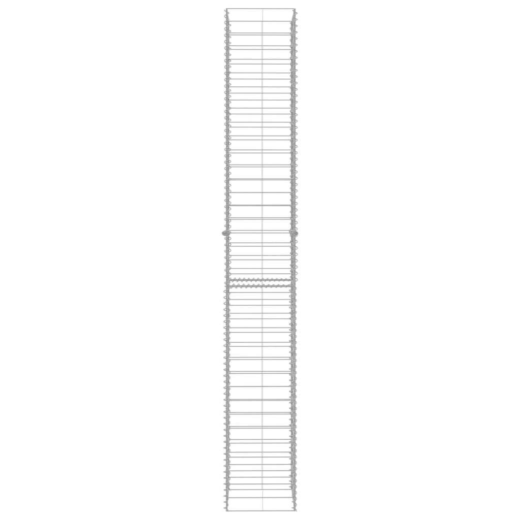 Gabionske košare 3 kosi pocinkano jeklo 25x25x197 cm