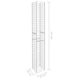 Gabionske košare 3 kosi pocinkano jeklo 25x25x197 cm