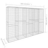 Gabionska stena s pokrovom iz pocinkanega jekla 300x50x200 cm