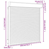 Rolete iz aluminija 130x140 cm bele