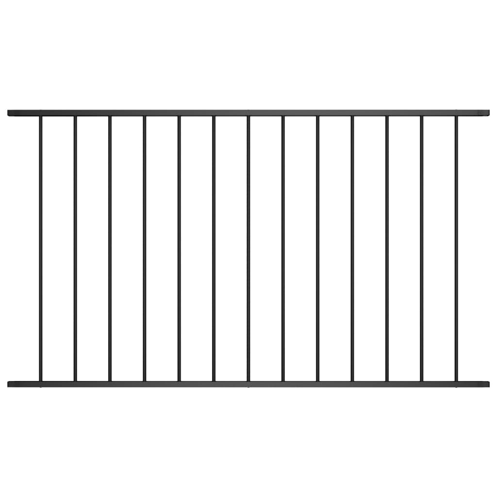 Ograjni panel prašno premazano jeklo 1,7x0,75 m črn