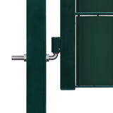 Vrata za ograjo PVC in jeklo 100x81 cm zelena