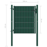 Vrata za ograjo PVC in jeklo 100x81 cm zelena