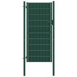 Vrata za ograjo PVC in jeklo 100x204 cm zelena