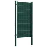 Vrata za ograjo PVC in jeklo 100x204 cm zelena