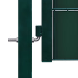 Vrata za ograjo PVC in jeklo 100x204 cm zelena